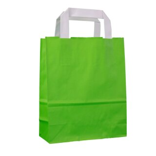 Green shopping bag 18 x 22 x 8 cm, kraft paper, smooth,...
