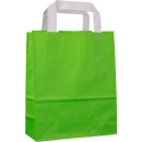 Green shopping bag 18 x 22 x 8 cm, kraft paper, smooth,...