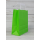 Green shopping bag 22 x 28 x 10 cm, kraft paper, smooth, white flat handle