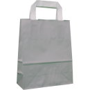 Shopping bag Grey 18 x 22 x 8 cm, kraft paper, smooth,...