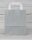 Shopping bag Grey 18 x 22 x 8 cm, kraft paper, smooth, white flat handle