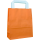Orange shopping bag, various sizes, kraft paper, smooth, white flat handle