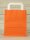 Orange shopping bag 18 x 22 x 8 cm, kraft paper, smooth, white flat handle