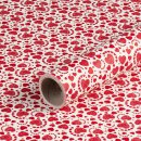 Gift wrapping paper white with red hearts, smooth, 0,7 x...