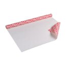 Geschenkpapier Weiß mit roten Herzen, Geburtstagspapier, 0,7 x 10 m