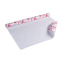 Gift wrapping paper "Love" Red and white, smooth, 0.70 x 10 m