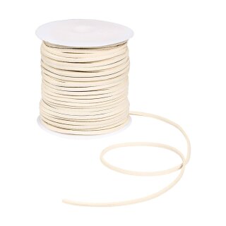 Veloursband cremefarben, 3 mm x 45 m, Lederband, Dekoband...