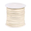Veloursband cremefarben, 3 mm x 45 m, Lederband, Dekoband Veloursleder