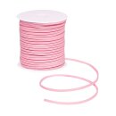 Veloursband Rosa, 3 mm x 45 m, Lederband, Dekoband Veloursleder