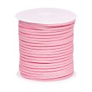 Veloursband Rosa, 3 mm x 45 m, Lederband, Dekoband Veloursleder
