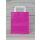 Tragetasche 18 x 22 x 8 cm, Pink, Kraftpapier, glatt, weißer Flachhenkel