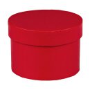Runde Dose, Geschenkbox, Rot, Ø 9 x 6,5 cm aus Karton