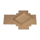 Folding box 11.5 x 15.5 x 5 cm, brown, with lid, jade kraft cardboard - 10 boxes/set