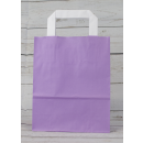 Shopping Bag Purple, various sizes, kraft paper, smooth, white flat handle