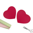 Heart-shaped gift boxes, red, 24.5 x 5 cm &amp; 21 x 5 cm &ndash; set of 2