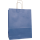 Shopping bag 18 x 22 x 8 cm, Blue, kraft paper, ribbed, w. cord handle