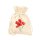 Baumwollbeutel »Mohnblumen«  mit Zugband, 9 x 12 cm, Stoffbeutel - 10er Pack