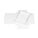 Folding box 16.8 x 12 x 2 cm, white, with lid - set of 10