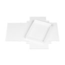 Folding box 16.8 x 12 x 2 cm, white, with lid - set of 10