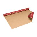 Wrapping paper penguins, red, Christmas paper, 0.70 x 10 m