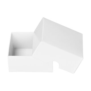 Folding box 6 x 6.5 x 3 cm, white, with lid - set of 10