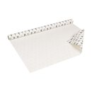 Wrapping paper, white with black firs, smooth, 0.7 x 10 m