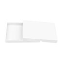 Folding box 16.2 x 22.5 x 2.5 cm, white, with lid - set of 10
