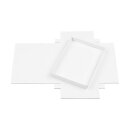 Folding box 16.2 x 22.5 x 2.5 cm, white, with lid - set of 10