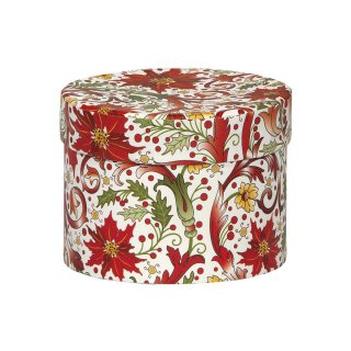 Round box, floral pattern, Ø 9 x 6.5 cm from cardboard