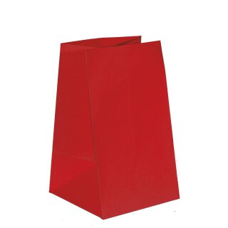 Geschenkbeutel 19 x 19 x 32 cm, Rot,  Kraftpapier - 10er Pack