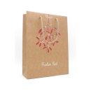 Carrier bag mistletoe 26 x 35 x 10 cm, brown kraft paper,...