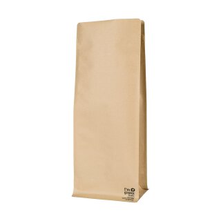 Boxpouch 140 x 370 mm, brown, with front zipper, climate neutral