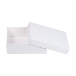 Faltschachtel 11,5 x 15,5 x 5 cm, Weiß, Deckel,...