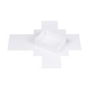 Faltschachtel 11,5 x 15,5 x 5 cm, Wei&szlig;, Deckel, Karton - 10er Set