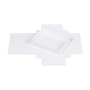 Folding box 11.5 x 15.5 x 5.0 cm, white, with lid, cardboard - 10 boxes/set