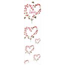Sticker, "Flower Heart" 35 x 135 mm, Sticker -...