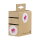 Sticker "Orchid", 35 mm round, white Sticker - 500 pieces in dispenser