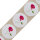 Sticker "Mohnblume", 35 mm rund, mehrfarbig, Papier - 500 Aufkleber im Spender