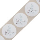 Sticker "White Orchid", 35 mm round, white...