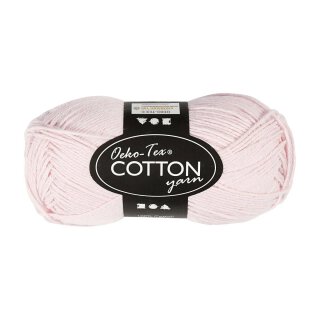 Cotton yarn, pale rose, 50 g, 170 m 100% cotton