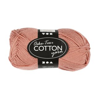Cotton yarn, dusky pink, 50 g, 170 m 100% cotton