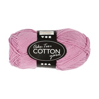 Cotton yarn, rose, 50 g, 170 m 100% cotton