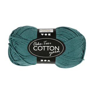 Cotton yarn, teal, 50 g, 170 m 100% cotton