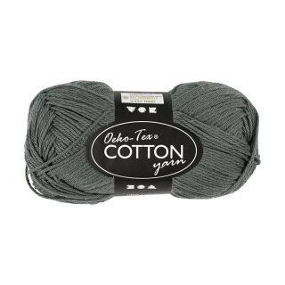 Cotton yarn, grey, 50 g, 170 m 100% cotton