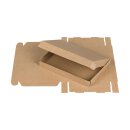 Faltschachtel mit Klappdeckel 13,6 x 19,6 x 2,5 cm, Braun, Jade Kraftkarton - 10er Pack