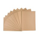10 x Folder A4, 3 flaps, 2 fill levels, kraft cardboard, brown