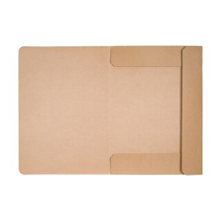 5 x Folder A2, 3 flaps, 2 fill levels, kraft cardboard, brown