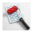 Musterwalzen, Struktur-Farbroller, verschiedene Muster - 4er Set