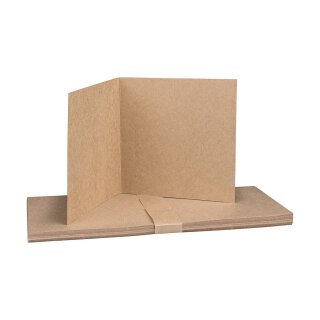 25 x Folding card 145 x 145 mm, 244 g/m² kraft cardboard, unprinted