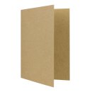 Folding card A6, kraft carton 225 g/m², unprinted, brown - 25 pcs/pack
